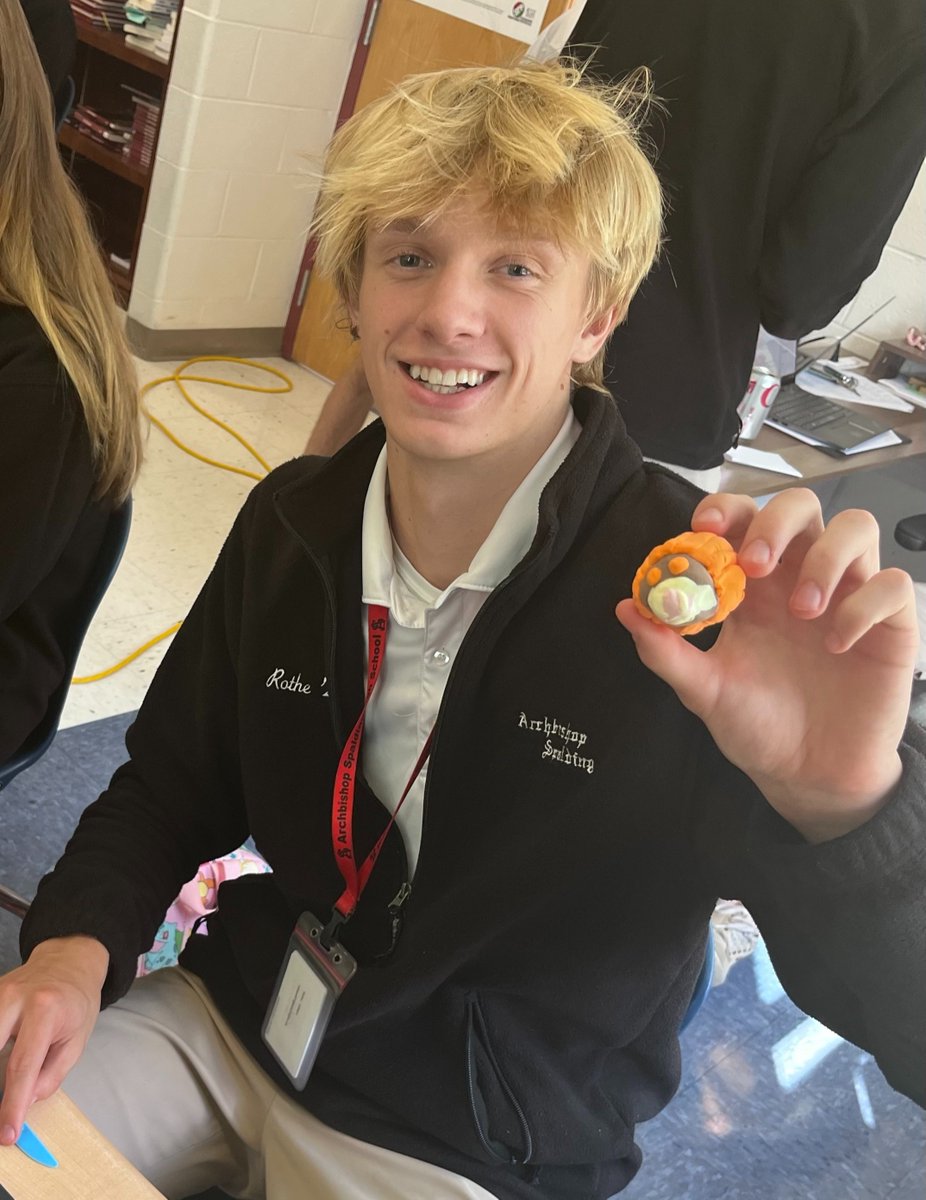 ASHSCavaliers's tweet photo. Senior World Religions students explored traditional Hindu art and symbolism through hands-on sculpting projects! Catholic education prepares students to understand and engage respectfully with diverse cultures and faith traditions around the world. https://t.co/Jog9aIYtpb