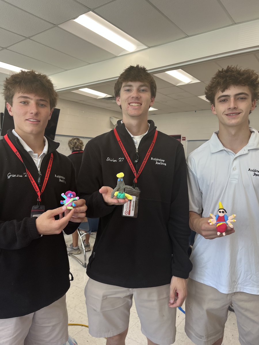 ASHSCavaliers's tweet photo. Senior World Religions students explored traditional Hindu art and symbolism through hands-on sculpting projects! Catholic education prepares students to understand and engage respectfully with diverse cultures and faith traditions around the world. https://t.co/Jog9aIYtpb