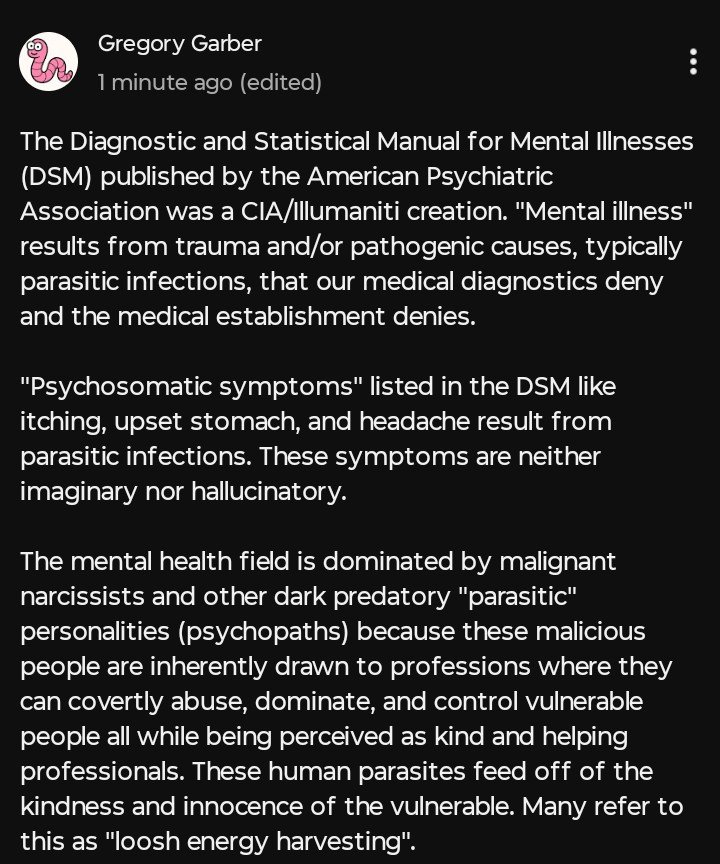 matchboxsign369's tweet photo. @karenmitchell__ The entire "mental illness" narrative is horseshit. Visit my website on how I tear apart the "science" that supports our current and erroneous mental health narrative. 

https://t.co/3DsDjyg4cn https://t.co/hfwfPvxMaj