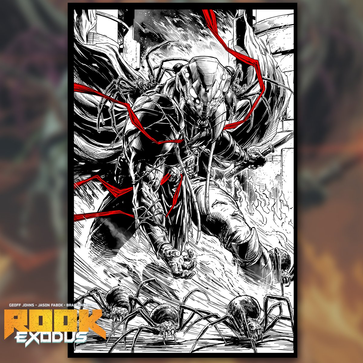 JasonFabok's tweet photo. Rook: Exodus 11 spoiler!!!

Here come's the Spider-Stag!!!!  Colors by @bdanderson13 .  I like how his  four "tassles" give him the 8 legs of a spider....I totally planned that....Rook 11 in stores today from @GhostMachinePro @ImageComics https://t.co/I0KRiZkkKH