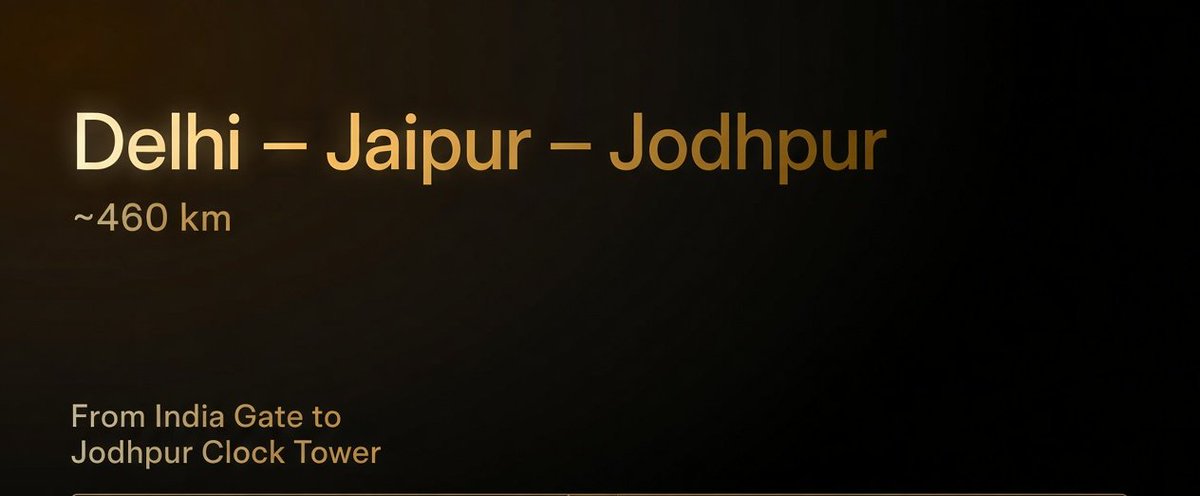 TakTesla's tweet photo. @Tesla_India Another one! 
Delhi to Jodhpur via quick stop in Jaipur! https://t.co/I9oxyn8umn