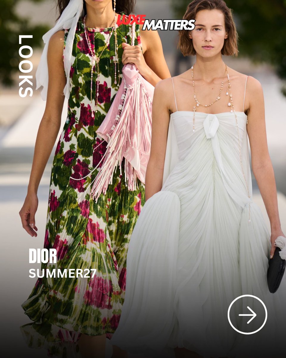 luxemattersth's tweet photo. Dior Spring/Summer 2027 ภายใต้การสร้างสรรค์ของ Jonathan Anderson ถ่ายทอดมุมมองใหม่ต่อรหัสความงามของ Dior ผ่านแนวคิดเรื่อง ความเบา ธรรมชาติ และความไม่สมมาตร 

#LinglingKwong 
#OrmKornnaphat 
#Dior
#DiorSS27
#LUXEMATTERS 
#LUXEMATTERSTHAILAND 

https://t.co/rF4QW2yvKF https://t.co/Xj6hqIE4Ak