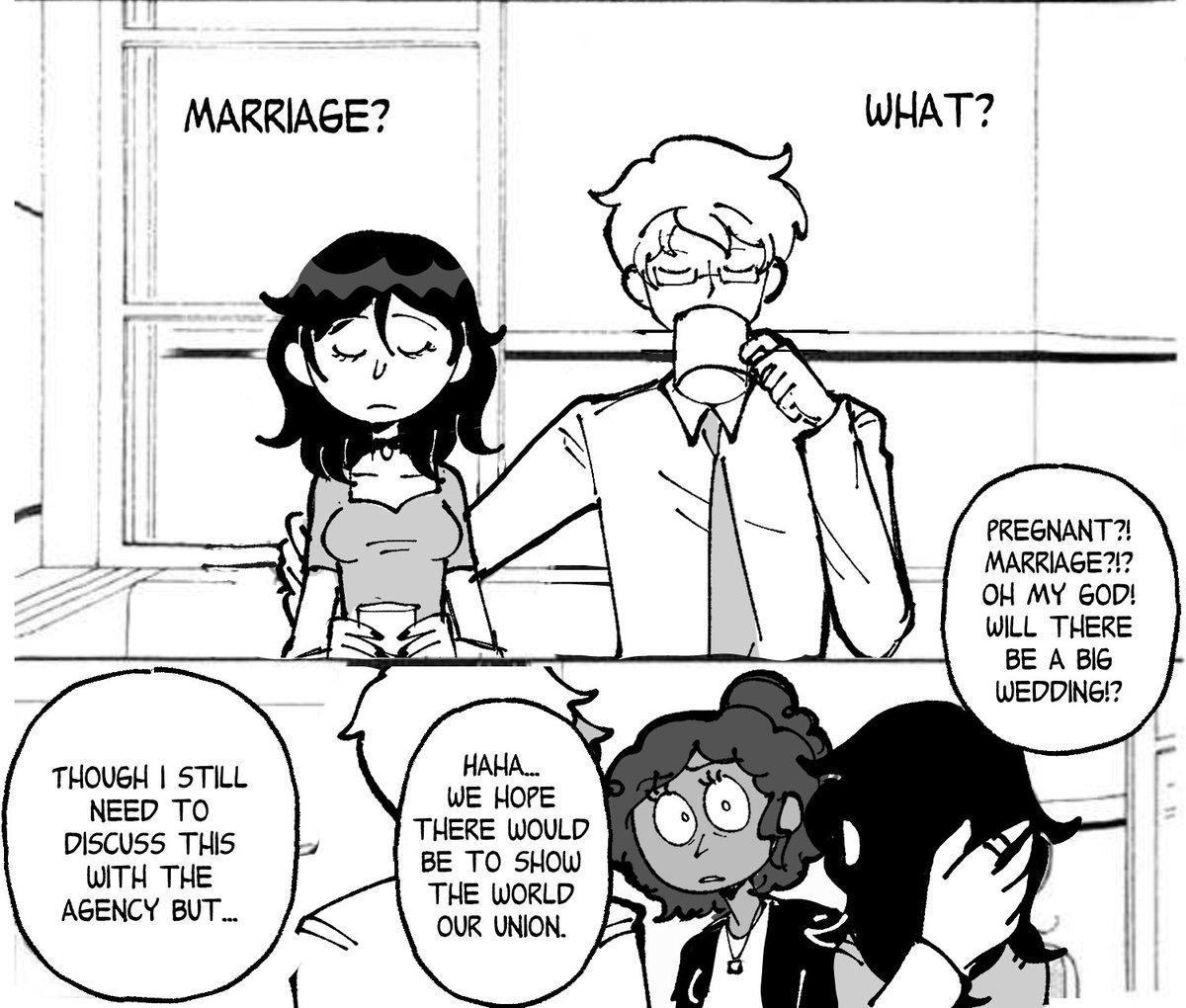 Aestheticdork3's tweet photo. Alternative Universe after volume eight where Karine is pregnant with Albin’s baby. The news did not end well with Vicky. (1/2)
I redrew over Nana panels and changed some of the dialouge up. #lesnombrils #albinxkarine #thebellybuttons https://t.co/sabUNDJvEx