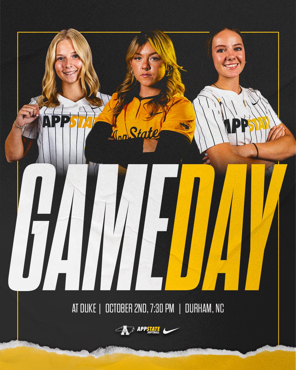 AppStateSB's tweet photo. Boone ➡️ Bull City 

🆚 Duke
📍 Durham, N.C.
🏟️ Smith Family Stadium
⌚️ 7:30 p.m.

#OTM https://t.co/aQyLNuIwUd