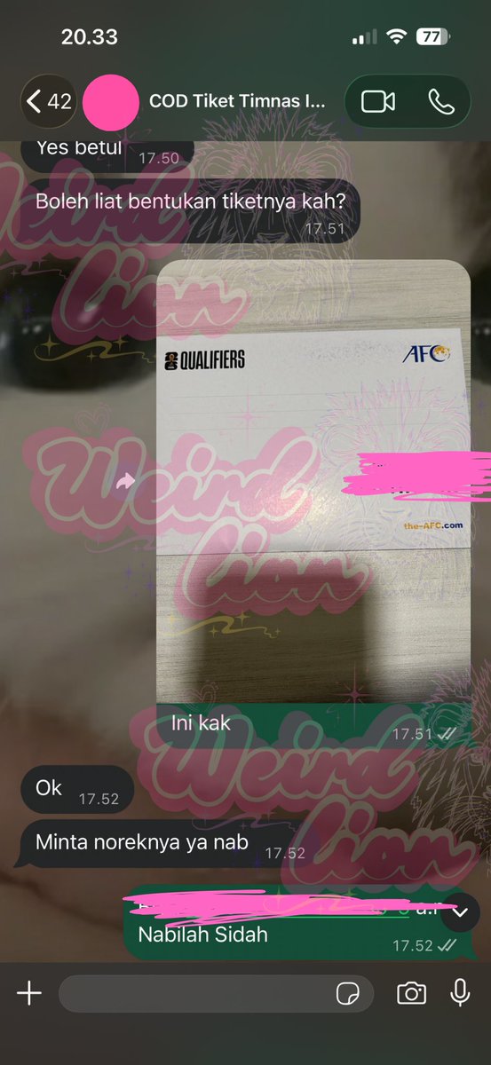 weirdlion24's tweet photo. Since 2022 yagesya. Secuil testi tiket timnas 🤏 https://t.co/XB0cSEAjii