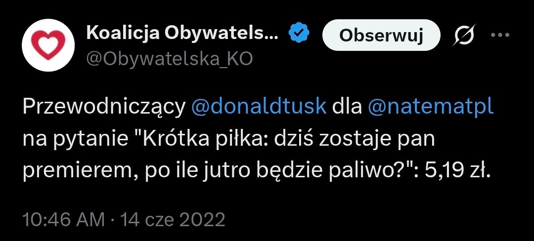 Jowita_W_'s tweet photo. Paliwo Pb95 na Orlenie 8,22

Rudy oszuście, gdzie benzyna po 5,19?🤬🤬🤬 https://t.co/8WKz0E8Agr