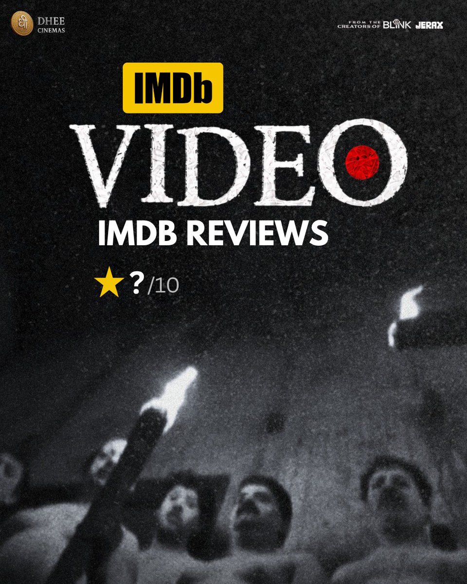 srinidhi_Blore's tweet photo. THE IMDB REVIEWS ARE IN. 🥹

The audience has spoken, and VIDEO is making its presence felt. ❤️

From the unique found-footage format and atmospheric horror to the sound design, performances and bold filmmaking.

#VideoTheFilm #KannadaCinema #IMDB #Dheekshithshetty https://t.co/pLVwZFDMhk
