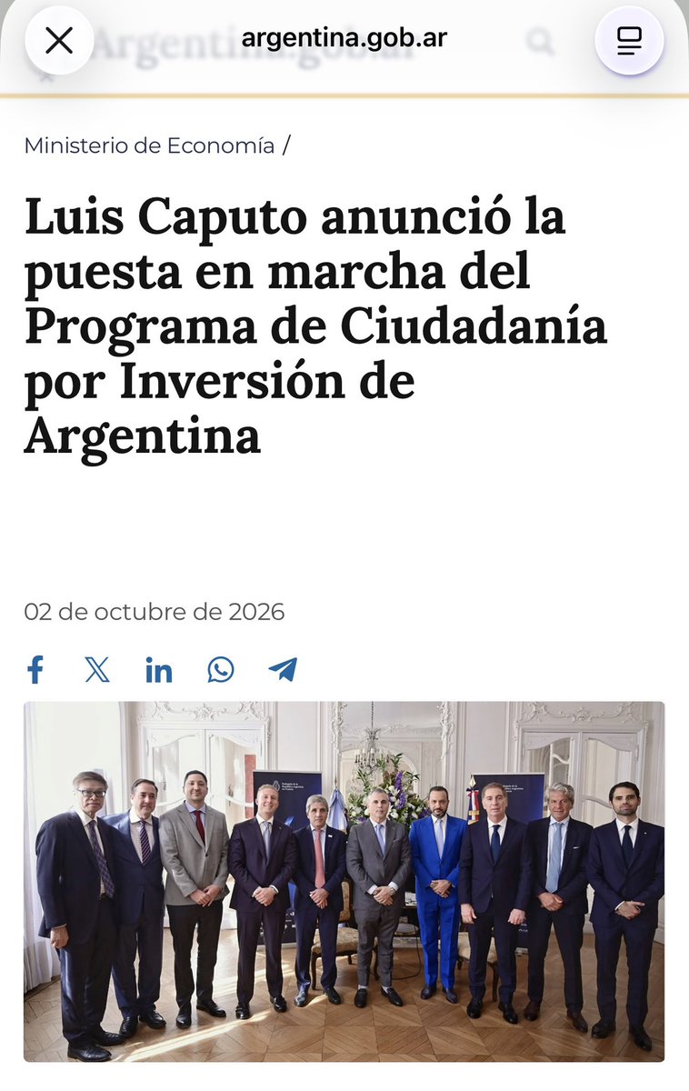 pabloserdan's tweet photo. Estoy leyendo el anuncio de Santilli y Caputo: desde hoy cualquier persona del mundo puede comprar nuestra ciudadanía por la módica suma de USD350.000. No estamos a la venta, estamos regalados. Único país del g20 que hace esto. Una vergüenza total.

Recuerdo que la idea la impulsa en Argrntina el empresario que armó un bunker para el fin del mundo en Mendoza (wamani) para que los millonarios se alejen de los conflictos bélicos con nuestros recursos naturales a su disposición.