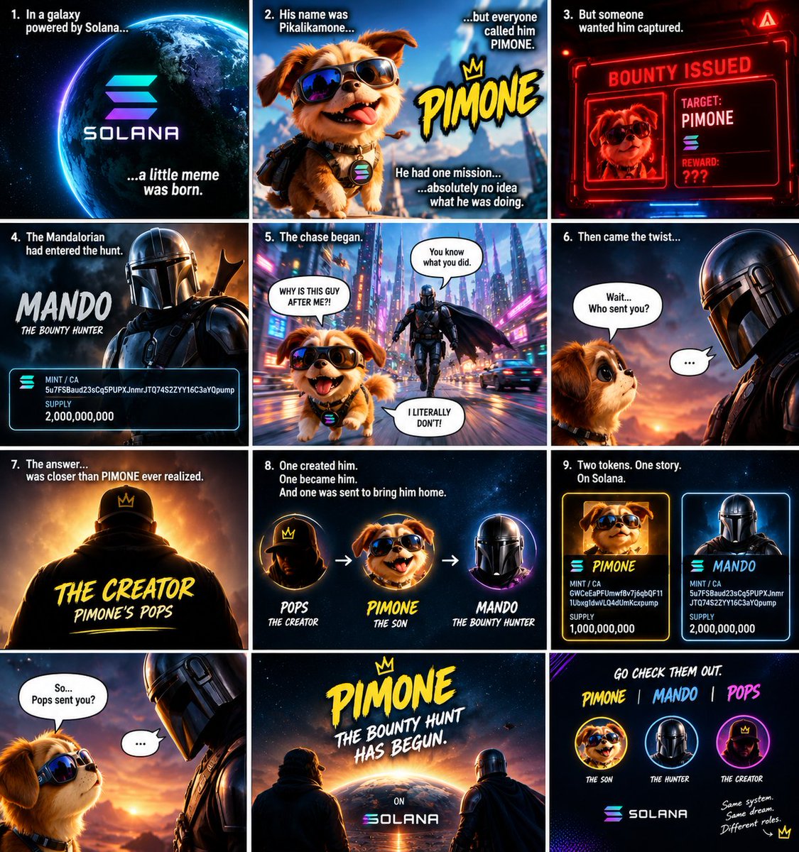 Pickalikamone's tweet photo. Pikalikamone - PIMONE
MINT / CA : GWCeEaPFUmwf8v7j6qbQF11Ubxg1dwVLQ4dUmKcxpump
SUPPLY : 1 Billion.

Mandalorian - MANDO
MINT / CA :  5u7FSBaud23sCq5PUPXJnmrJTQ74S2ZYY16C3aYQpump
SUPPLY : 2 Billion. https://t.co/HSS8BaCWcz