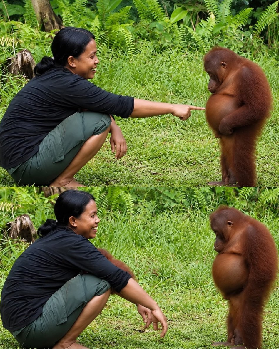 DunyaNotlariTR's tweet photo. Göbeğiyle dalga geçilen bir orangutanın üzüntüsü kameralara yansıdı. https://t.co/WfMglOBTME