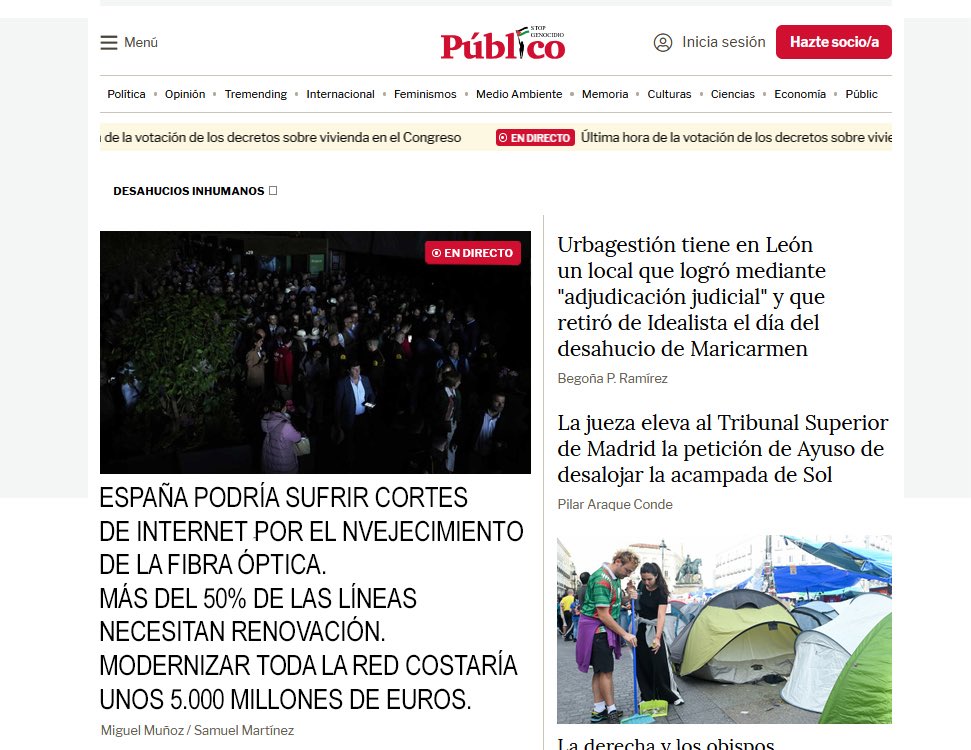 AnglicaAnnll's tweet photo. 😭España podría sufrir cortes de internet por el envejecimiento de su red de fibra óptica. Más del 50% de las líneas necesitan renovarse, y modernizar toda la infraestructura podría costar cerca de 5.000 millones de euros. https://t.co/ML7s9DYFZp