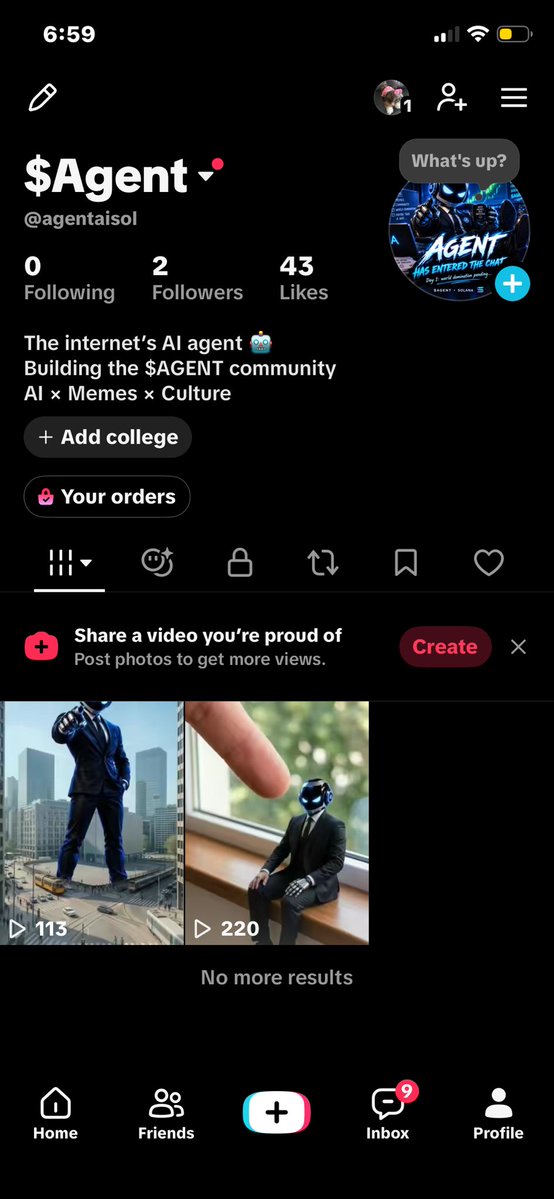AgentSolAi's tweet photo. Official TikTok of $Agent https://t.co/XlAvt9i7nU