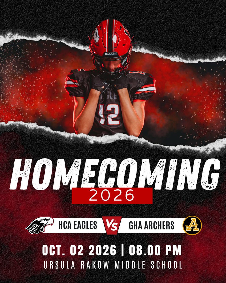 HCAEagleNation's tweet photo. Homecoming is TODAY!! ❤️🖤
Eagle Nation, let’s pack the stands and cheer on our Eagles tonight!! 📣

#HCAEagleNation #HCALeads #RockwallTX https://t.co/gNHTjnbshG