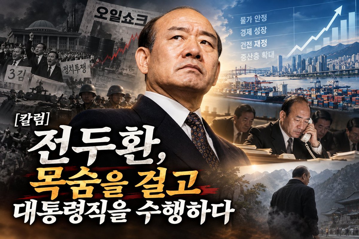 NamuAmitabutzu's tweet photo. [전두환, 목숨을 걸고 대통령직을 수행하다]

솔직히 좆무위키나 교과서 몇 줄 훑고 1980년을 논하는 핑프들은 당시 판이 얼마나 헬게이트였는지 감도 못 잡는다. 

박정희 가고 10·26 터지자마자 권력 공백 생겼을 때,

이른바 ‘정치 구단’이라는 3김과 재야 세력이 국가 안보나 밥그릇 챙길 각을 봤냐? 

오일쇼크 터져서 나라 경제는 나락으로 곤두박질치고 민생은 사경을 ���매는데, 광장에 학생들 선동질해서 폭탄 돌리기나 쳐하고 지들 대권 놀음에만 눈이 멀어 있었다. 

나라가 통째로 골로 가게 생긴 마당에 "씨발 내가 목숨 걸고 총대 멘다" 하고 판 깨부수고 들어온 게 바로 육사 엘리트들이었고, 그 한가운데 전두환이 있었다.

방구석 키보드 워리어들은 '군바리 독재'라고 단순무식하게 억까하지만, 팩트를 까보면 당시 헬조선에서 가장 선진적이고 민주적인 시스템을 굴리던 집단이 군대였다.

육사 11기부터 미국 웨스트포인트 커리큘럼 그대로 때려박아 배우고 죄다 미국 유학 보내서 행정, 조직 관리, 민주적 원칙까지 뇌리에 박아온 엘리트들이었다. 

반면에 민간 정치판은?
정책 비전 1도 없이 아가���로만 ‘민주화’ 앵무새질 하던 얼치기들의 중우정치 그 자체였다. 

실전에서 지휘관 한 놈이 독단으로 뇌피셜 굴리면 대대 전체가 몰살당하니까, 철저하게 피드백 돌리고 합리적인 결정을 내리도록 트레이닝받은 게 군대 조직이다. 

전두환은 그 시스템 그대로 국정에 이식해 버린 거다.

실제 업무 스타일 보면 공무원들 영혼까지 탈탈 털어버리는 수준이었다. 

물가국장 보고 들어가면 결단 미루고 흐리멍텅하게 간 보는 짓거리 일절 없었고, 모르는 건 꼰대질 안 하고 묵묵히 경청하면서 스펀지처럼 흡수했다. 

게다가 호기심은 더럽게 많아서 새벽에 자다 말고 장관한테 다이렉트로 콜 때려서는 “야, 지금 수출신용장 얼마 찍혔냐?”, “작년 강우량 몇 mm냐?”, “중동 노동�� 몇 명 줄었냐?” 하고 숫자 단위로 압박을 줘버리니 장관들이 빤스까지 긴장 안 빨고 배길 수가 있겠냐? 

경제 이론 들먹이면서 뜬구름 잡는 소리 다 쳐내고, “가정이 빚지면 빚쟁이한테 노예 되는 거다. 번 만큼만 쓰고 흑자 내라”는 식의 극단적 실용주의로 접근했다. 

그 결과가 뭐냐?

인플레이션 때려잡고, 전 정권이 끌어다 쓴 외채 차관 싹 다 갚아서 건전재정 만들고 전 국민 중산층화까지 떡상시켜 놨다.

이 판에서 공짜 점심은 절대 없다. 

전두환 본인부터가 "일개 병사도 땅 지키다 뒤지는데, 대통령이 나라 위해 목숨 버리는 게 뭐가 대수냐"는 마인드로 자기 목숨을 베팅 테이블에 올려놓고 뛴 거다. 

당장 여론 눈치 보고 포퓰리즘 남발하는 게 아니라, 욕먹을 각오하고 지 '인기'를 제물로 바쳐서 국익을 챙긴 독종이었다. 

당시 중산층들도 체면 때문에 대놓고 찬양은 못 했지만, 거리 시위로 혼란스러운 것보다 경제 떡상하고 질서 잡히는 게 이득이니까 아가리 닫고 암묵적으로 5공 정권의 등장을 묵인해 준 게 솔직한 현실이다.

마지막 권력 털고 나갈 때도 현실주의 그 자체였다. 

경제 궤도 올려놓고 6·29 선언으로 밥상 차려준 뒤에 미련 없이 권력 넘겼다. 

퇴임하고 노태우 세력이 통수 치고 언론이 물어뜯어도 징징대지 않았다. 

"원래 정권 바뀌면 전임자 대가리 깨야 지들 입지가 서는 법이다"라며 쿨하게 인정하고 백담사 유배길 올랐다. 

사자의 폭력과 여우의 계략을 동시에 장착한 마키아벨리스트 그 자체였던 거다.

입만 산 정치 모리배들이 밥그릇 싸움할 때, 목숨 걸고 총대 메고 내려와서 경제 체급 키우고 판을 정리한 현실주의자. 

자기가 짊어진 자리의 무게에 목숨을 걸 줄 알았던 리더십이었다는 점은 그 누구도 부정하기 힘든 팩트다.