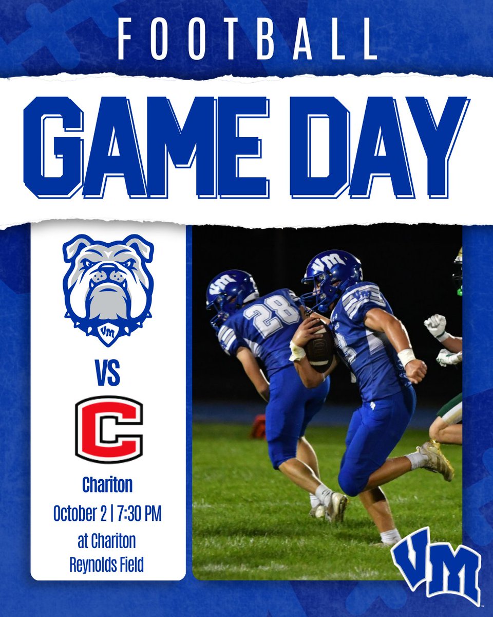 vanmeterschools's tweet photo. GAMEDAY: Good luck to our football team as they travel to Chariton tonight. GO DAWGS! ๐
๐ 7:30pm
๐ Chariton - Reynolds Field
#VanMeter https://t.co/i6fVVHCcsO