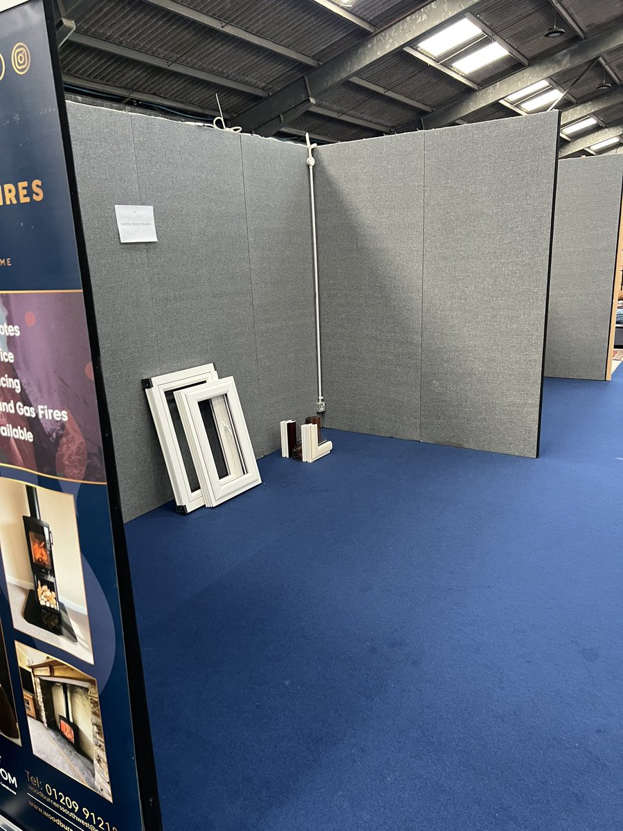 ChoiceFrames's tweet photo. Set up is well underway for our stand at the Royal Cornwall Show ground tomorrow at the Cornwall Home Improvement &amp; Self Build Show pop on buy and see us on stand 11!! https://t.co/aU5NozAw29
