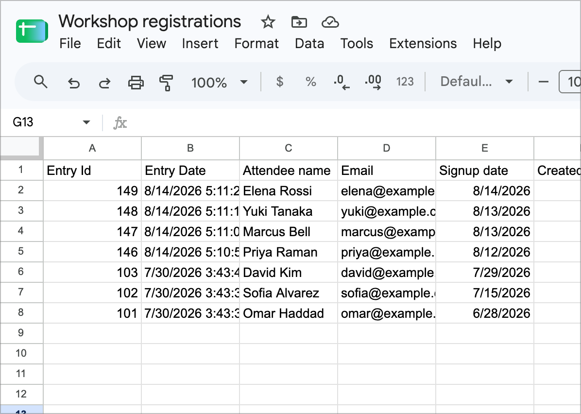 GravityView's tweet photo. Google Sheets export was one of the most-requested GravityExport features. Here's how it works:

Entries go straight to a sheet that mirrors your form. Edits and deletions sync, and numbers and dates arrive as real values you can SUM and sort.

https://t.co/PKfBaOAtEs https://t.co/epgCgXHmYR