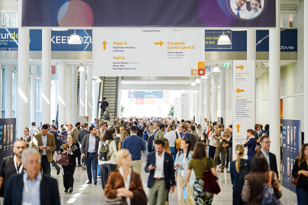 EURETINA's tweet photo. Concentration. Curiosity. Conversations.

This afternoon at #Euretina26 is all about exchange — in halls, hubs &amp; networking corners.

From young clinicians to world experts: everyone’s here to grow 📈

#EuretinaExperience #RetinaCommunity #MedicalEducation https://t.co/uGC8cvgMXc