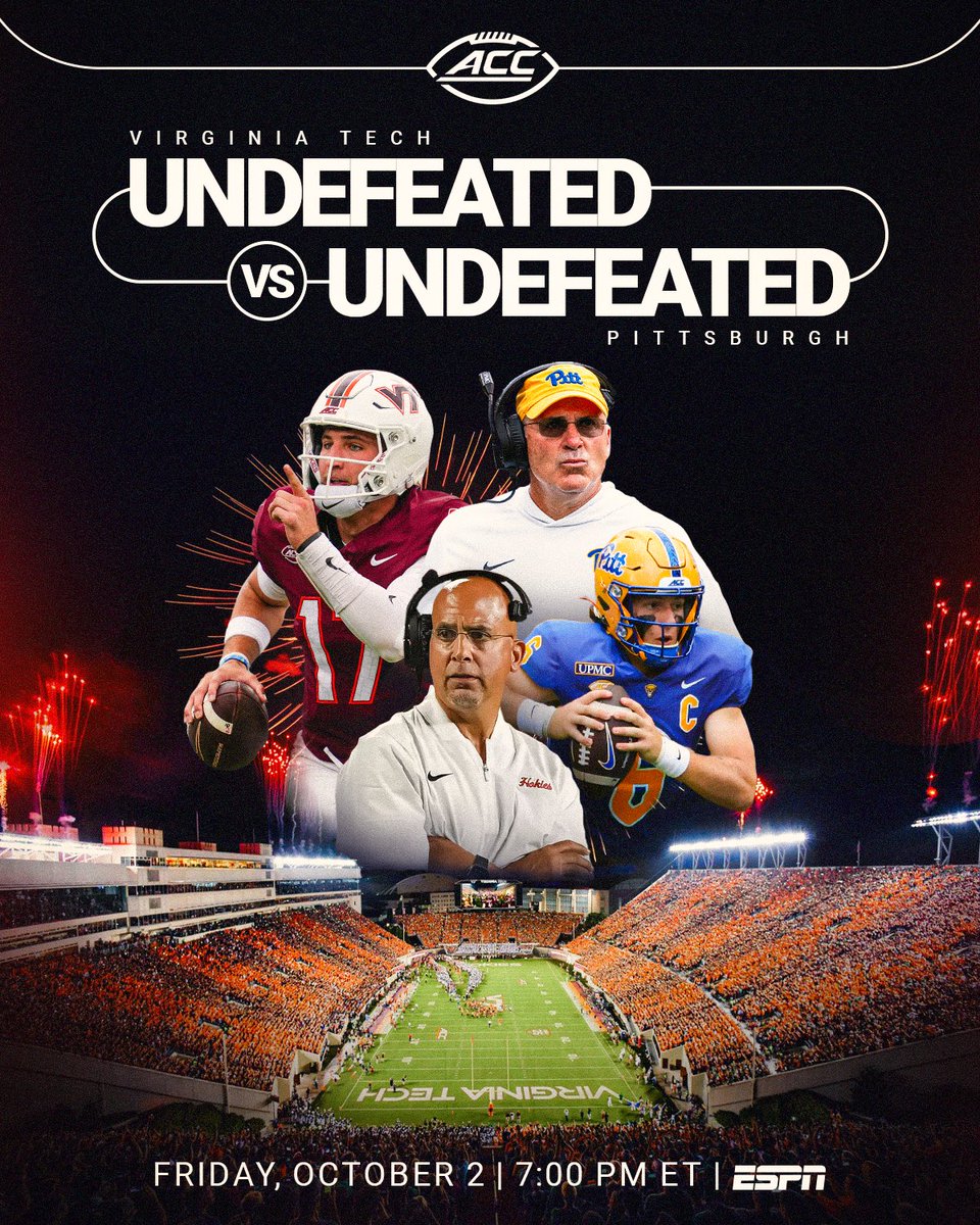 ACCFootball's tweet photo. The best unranked matchup you’ll see all weekend 🤭 https://t.co/TNFJXw1Njo