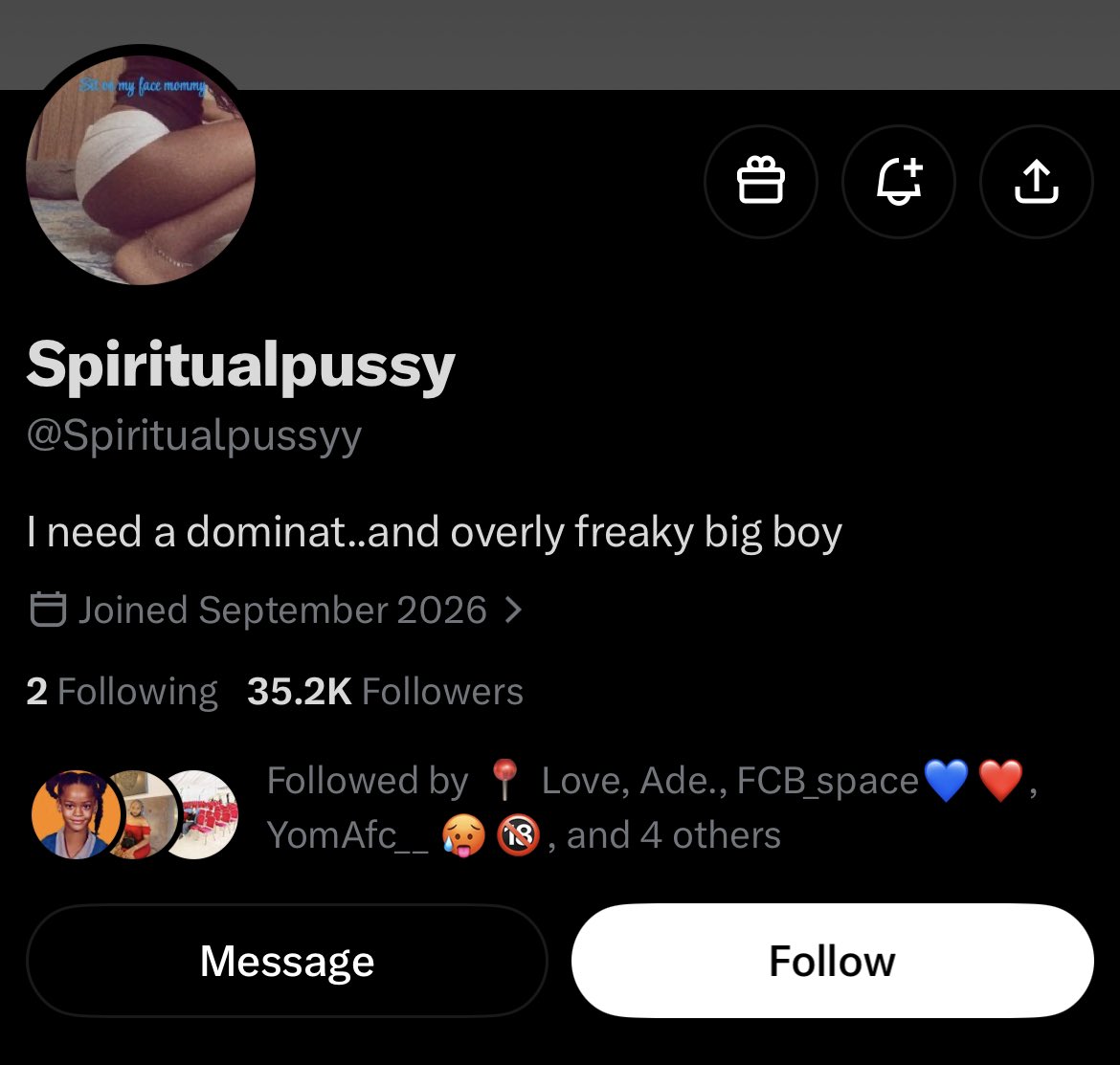 theBigMira_'s tweet photo. How did this account move from zero to 35k in two days? https://t.co/ne7G6Cgjqj