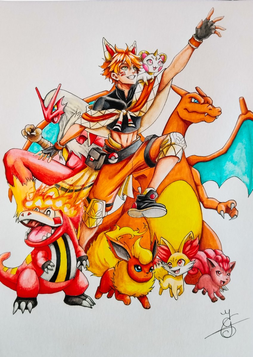 Delphi_Ch4tNoir's tweet photo. L'enfant du feu 🔥- crossover TBHX &amp; Pokémon #LittleJohnny #theJohnnies #TBHX #Pokémon https://t.co/F446JrCuHH