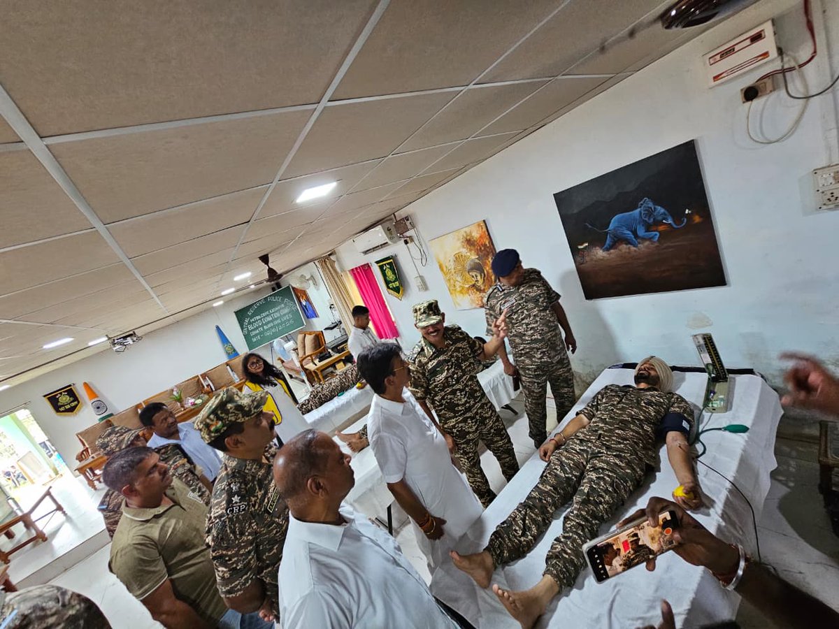 147BNCRPF's tweet photo. Blood Donation Camp Organized by 147 BN CRPF in the presence of  Hon’ble MP Shri Parimal Suklabaidya, Hon’ble MLA Shri Kishor Nath, Shri . Sahil Alom Laskar Vice President kashipur Gram Panchayat and all officers and Personnel of 147 BN CRPF. https://t.co/Gc6auGZs7D