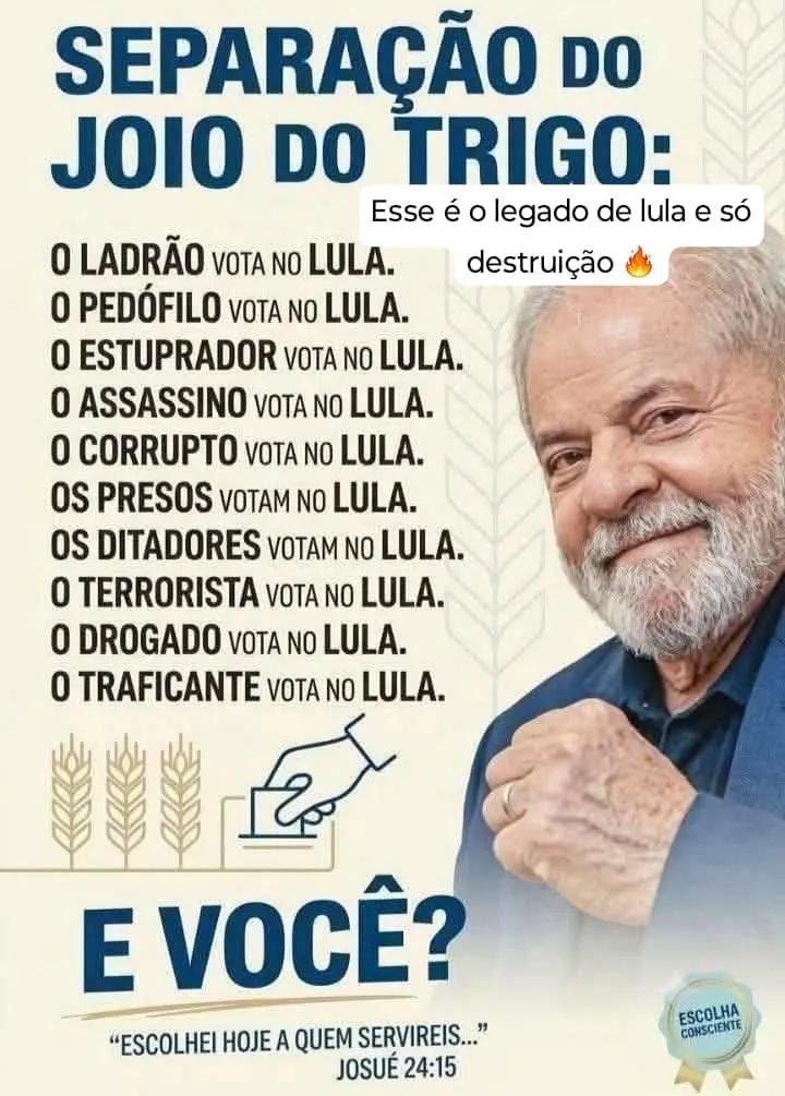 Apocalipse0968's tweet photo. @LulaOficial Se vota no Luladrão e não é dessa lista, é porque é um jumento! https://t.co/cI3ru0Rqh7