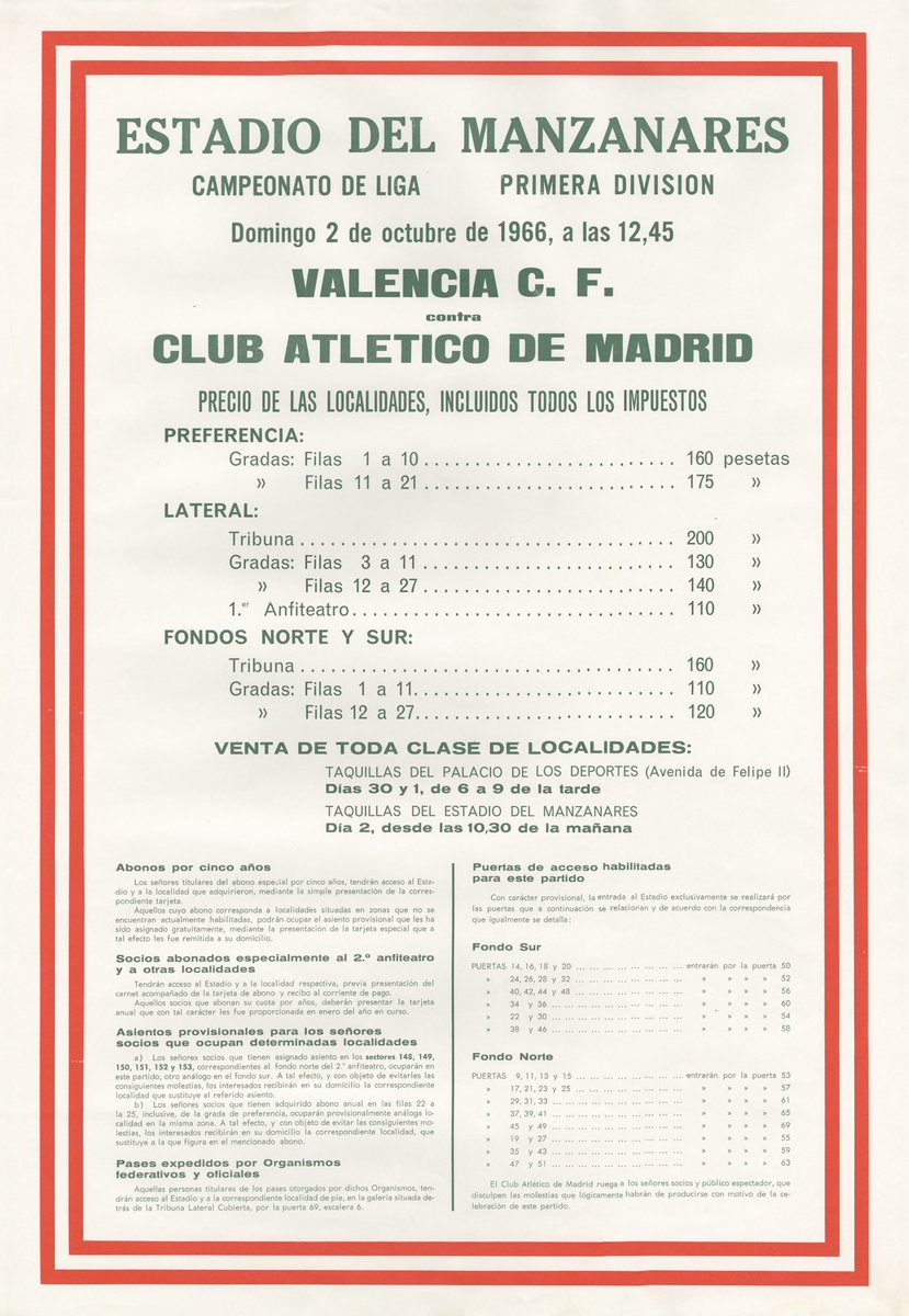 Atleti's tweet photo. 📆 2 de octubre de 1966

Hoy, hace 60 años, se inauguró el Estadio del Manzanares, que más adelante pasaría a llamarse Estadio Vicente Calderón ❤️🤍 https://t.co/K2ZGdZ4FUC