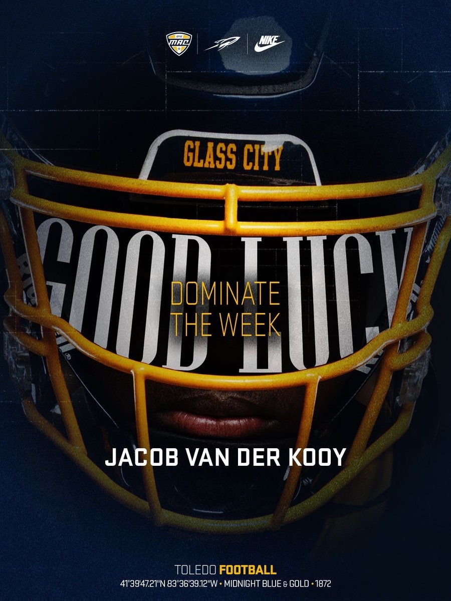 jacob_kooy's tweet photo. Thank you @ToledoFB for the graphic! We are ready for a bounce-back win this week @raccoonfootball . https://t.co/JJ4ecyptQf