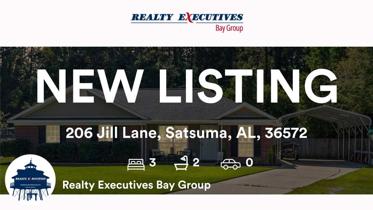 BayExecutives's tweet photo. 🛌 3 🛀 2
📍 206 Jill Lane, Satsuma, AL, 36572

Our team’s latest listing on RateMyAgent
(AL) 138357-0
https://t.co/638g7Euwnc

...
#ratemyagent #realestate https://t.co/jk3DvaNH8N