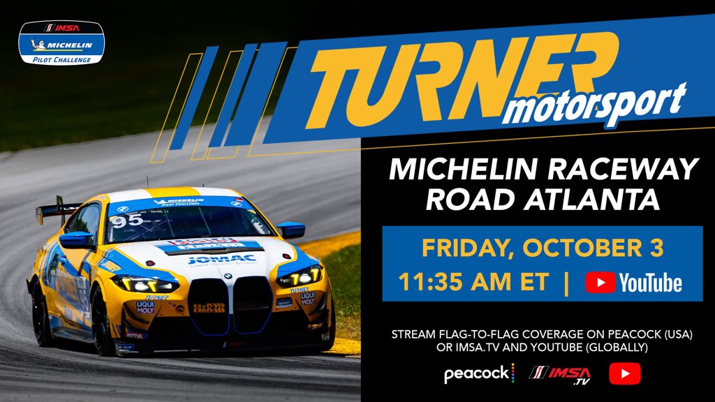 Turnermotrsport's tweet photo. In 90 Minutes we start our run to a 13th Championship in professional sports car racing. 

And I already need a drink. 

@BMWMotorsport @IMSA @RoadAtlanta https://t.co/m4Nq7hrtr5