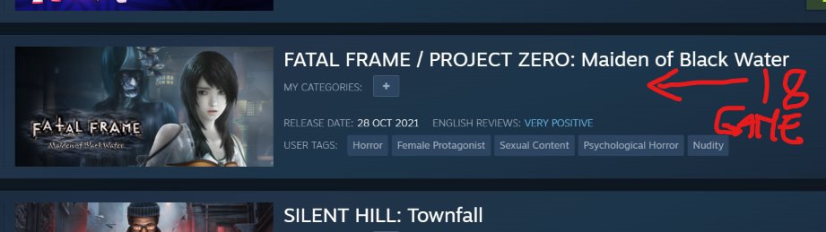 DevilGraves666's tweet photo. uk online safety act is the stupidest thing ive ever seen and steam's implementation is ridiculous. i can play sexually explicit games i already own, i can look at rated 18 VIOLENT games with gore, but i MUST be protected from a video game where men have sex w each other! https://t.co/xXJoOqGNlb