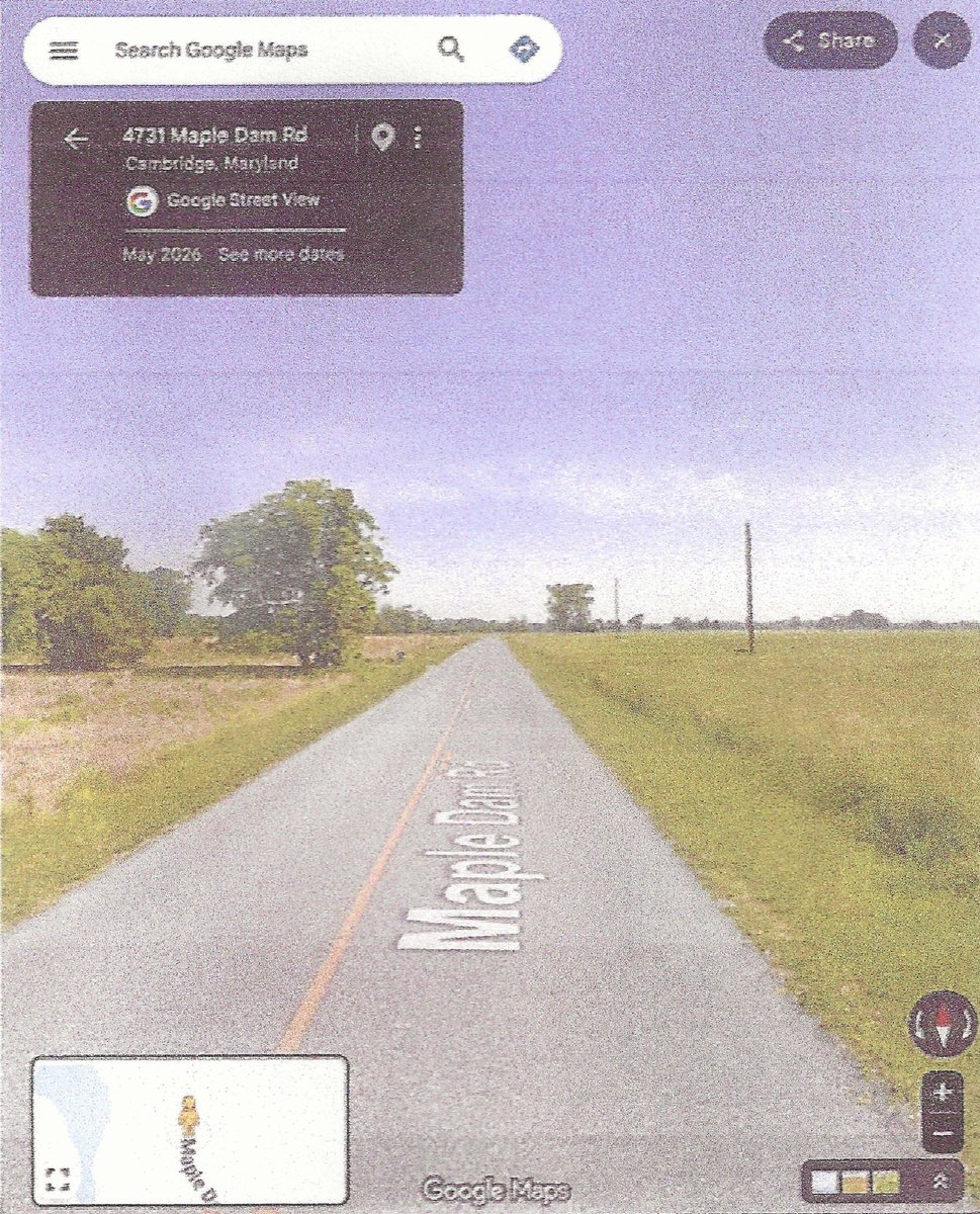 danghentschel's tweet photo. Printed and rescanned Google Maps screenshot https://t.co/oIqmQUpsyT