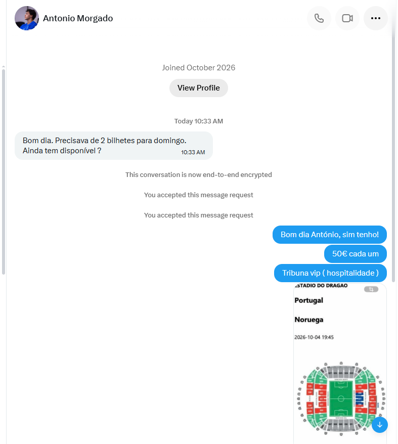 Beatrizbsamp's tweet photo. @DenunciarBurla @AntonioMorg_Sil @fidelidadept @banco_bpi @cmjornal @SICNoticias @selecaoportugal @FederacaoPF Aqui está a conversa com o "António Morgado". Não lhe vendi nada. Não o burlei. https://t.co/kyFKsSvXSQ