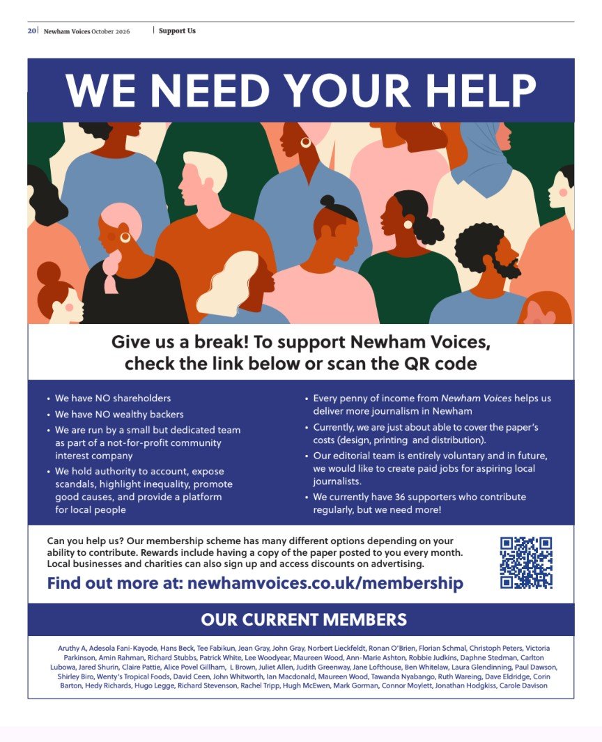 NewhamVoices's tweet photo. The October edition is out 

Sign up for our Newsletter 
https://t.co/Dqg3jKfMAQ

Pick up a print edition 
https://t.co/UVqYjhEITA

Download the October edition in pdf format https://t.co/k8Rf7AJvzM

Email the editorial team info@newhamvoices.co.uk https://t.co/ES4WshFVfr