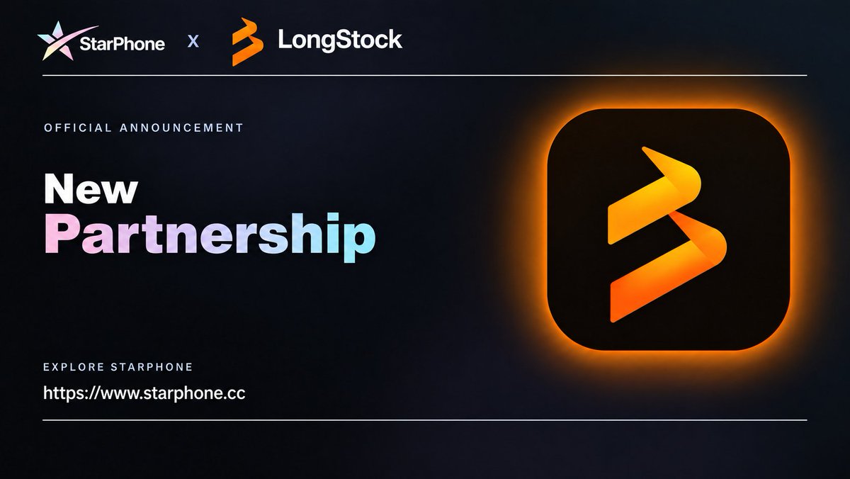 StarPhoneAI's tweet photo. 🤝 Partnership Announcement! 

We're thrilled to announce that StarPhone has partnered with @LongStockX  — the Stablecoin-Based Stock Trading Platform 📈💵

Together, we're building the future of Web3 Finance🔥
#StarPhone #LongStock #Stablecoin #StockTrading #Crypto #AI https://t.co/z9lvhaEF14