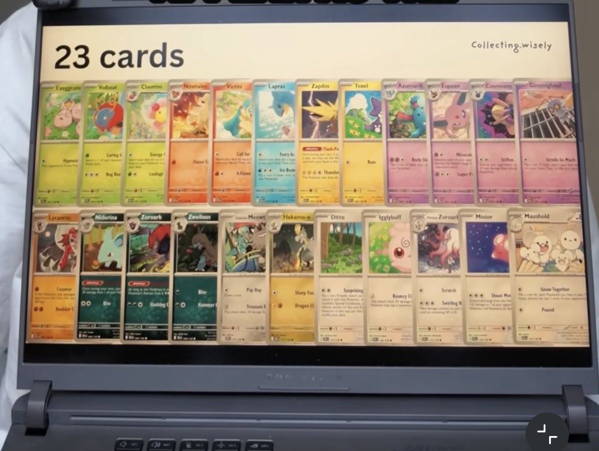 PeakHobby's tweet photo. 30th Card slot order figured out? Predict a Guaranteed hit?

If you get an Espeon or any of these 23 common cards in the first card slot, you are guaranteed to get an Illustration Rare or Classic Collection card in the 3rd card slot. This is due to how cards are shifted up in the card order when these are inserted

This does not apply to SIRs

What do you think?

Credit to IG/collecting.wisely and tommy13