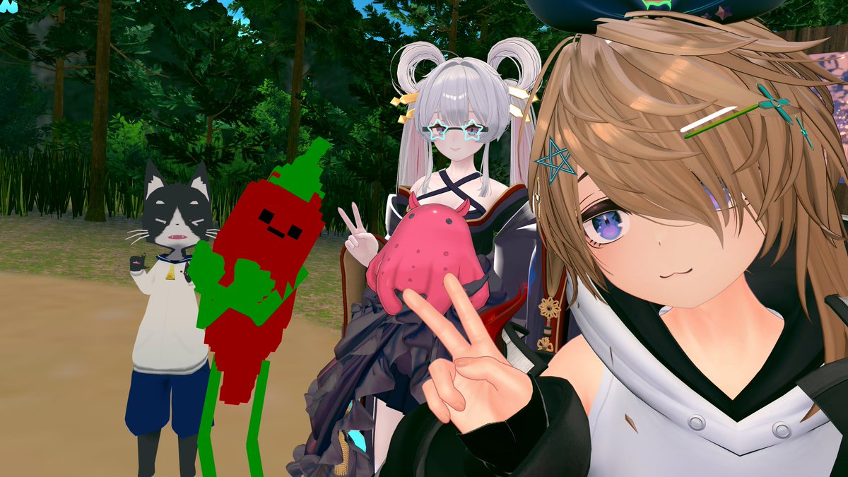 virtualsanjo's tweet photo. 本日の集会写真＆アフター写真ですっ！ 
いよいよ明日バーチャルSANJO１周年祭ですね 
みなさんぜひ��てください～🌠
＃バーチャルSANJO https://t.co/Gq2Ui6jGGu