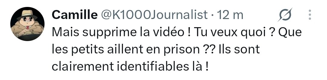 ojim_france's tweet photo. 🔴Un policier mis KO par des lycéens : le journaliste antifa Camille Stineau (du média d'extrême gauche Blast) SCANDALISÉ par la diffusion de la vidéo qui risque de causer du tort aux AGRESSEURS.

Il exige la suppression de la vidéo pour que "les petits n'aillent pas en prison". https://t.co/Tctde5oGOv