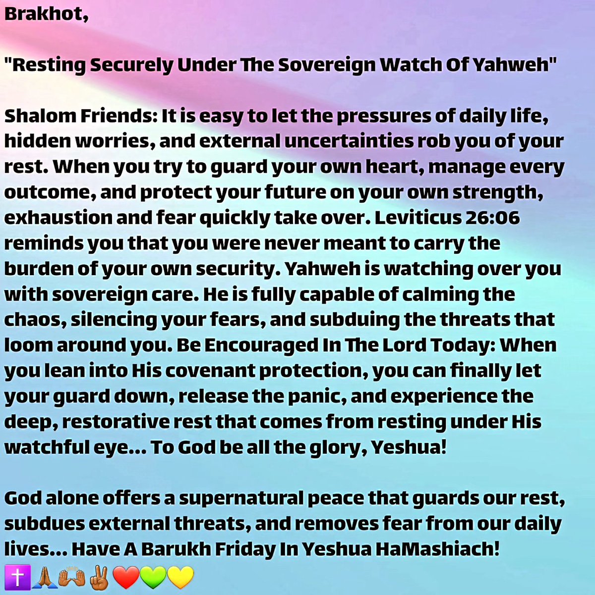 Bro_Leo4923's tweet photo. "Resting Securely Under The Sovereign Watch Of Yahweh"
Follow the Be Encouraged โ๏ธ๐๐๐พ channel on WhatsApp: https://t.co/yrYzFja3Csโฆ
#imreadyforanewthingjesus #beencouraged #yeshua #glory #hallelujah https://t.co/mnEuYkFink