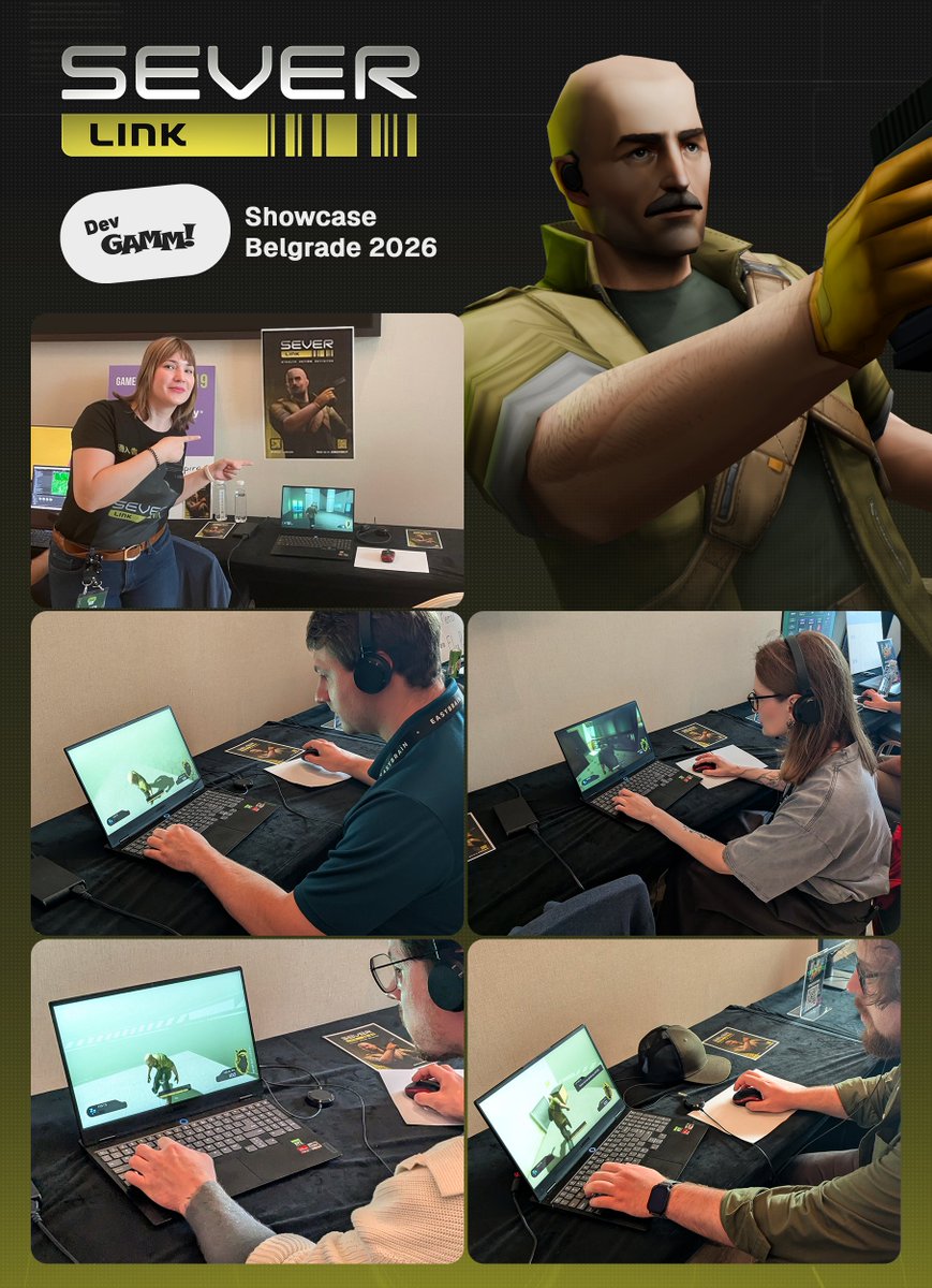 severlink_game's tweet photo. Had a great time showcasing SeverLink at DevGAMM Belgrade this year!

#indiegame #y2k #lowpoly #DevGAMM https://t.co/uFv80G8sqQ