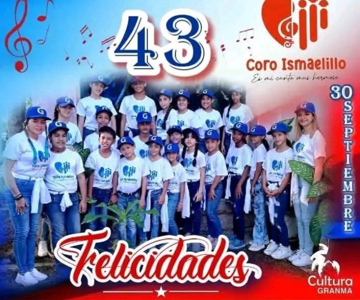 OliviaHern76127's tweet photo. Muchas felicidades para los integrantes del proyecto Ismaelillo de la provincia de Granma es n su aniversario 43.#Yara #CulturaEIdentidad @AmeliaFons39693 @zenia_agui10473 @educacionyara23 https://t.co/ezHhcGEgoZ