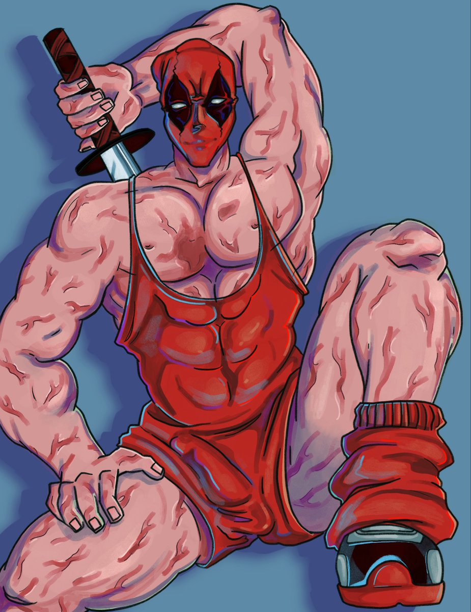 wowastrash's tweet photo. The minute I saw him in this getup, I had NO CHOICE #deadpool #wadewilson #marvel #kinktober #procreate https://t.co/OjIAj9Eziw