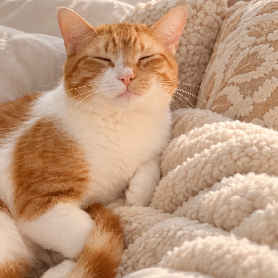 ModernCatMag's tweet photo. Starting the week with maximum coziness. 🐱🛌✨

📸: Chunk and his human, Jessie!⁠ https://t.co/wxd0R6x2FC