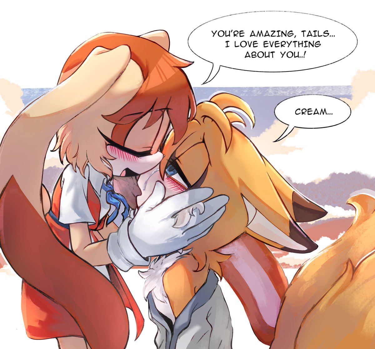 _Ra_Fox_'s tweet photo. I keep disappearing again and again, sorry about that🥲💦 but I’m back with my cinnamon rolls💛🧡

#Taiream #TailsxCream https://t.co/j0D83CRazF