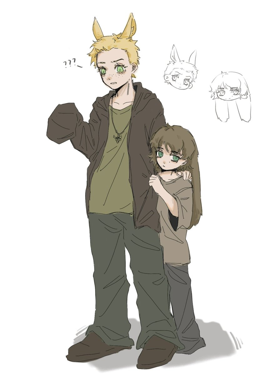 AAAlex_Y's tweet photo. 又被女巫诅咒变成小孩了…？还有兔子耳朵是怎么回事啊！

#wincest  #sd #deanwinchester #samwinchester https://t.co/D5bE3RcsVl