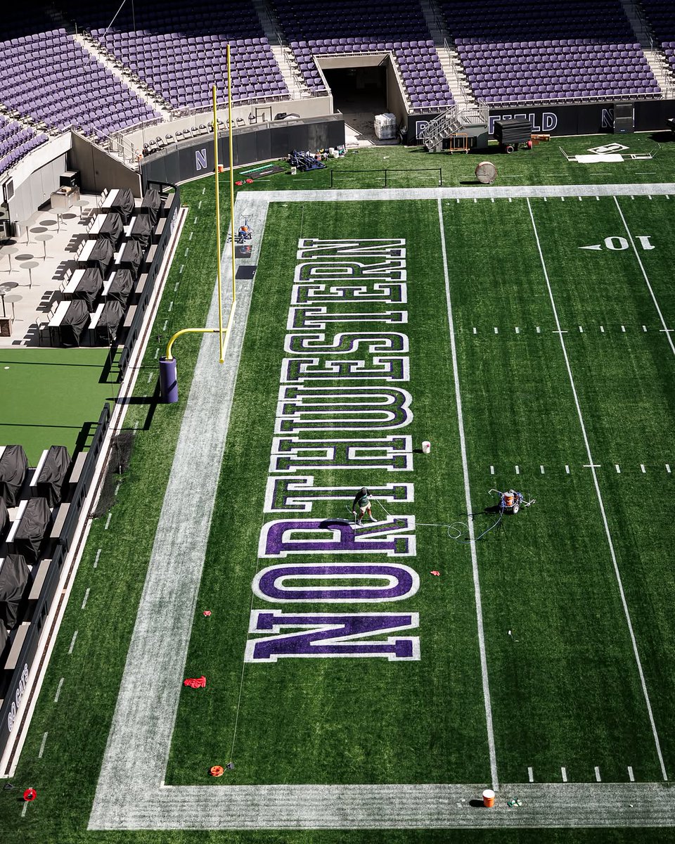 thvarsityreport's tweet photo. .@NUFBFamily will debut their new $875M stadium (Ryan Field) on Saturday against Penn State.
They played 12 games at their Lakefront Stadium between 2024 and 2026.
#BigTen | #Northwestern | #RyanField https://t.co/olm0dZksBg