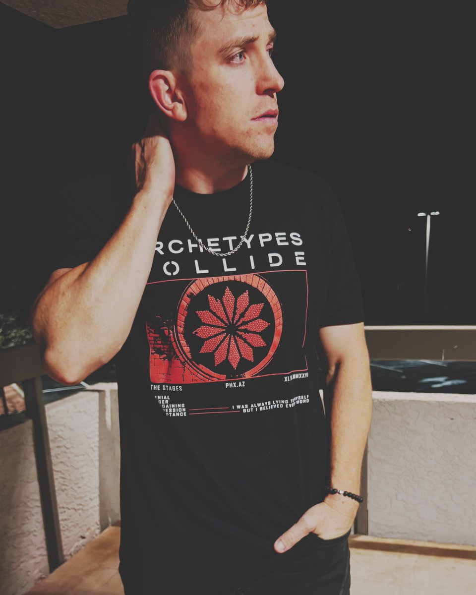 AtypesCollide's tweet photo. 🚨 EXCLUSIVE MERCH 🚨
We will have a limited printing of this design inspired by our one-night only show, "The Stages"
Only 50 shirts made. Come get yours on 11/6 at @TheRebelPHX.
🎫 Tickets to the show: https://t.co/7YF4npKaPt https://t.co/OKbCoWFAYk