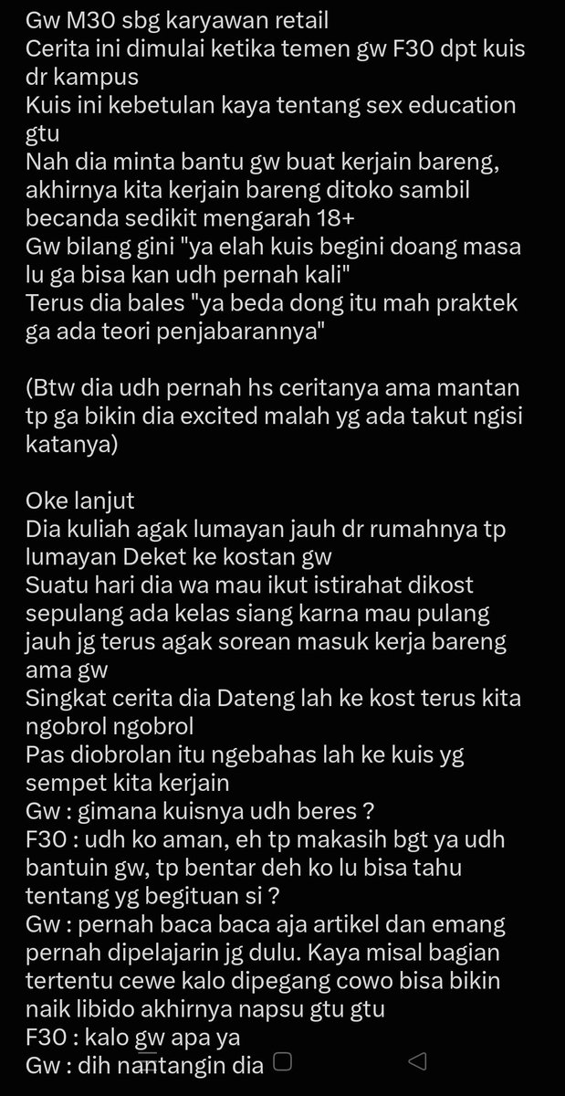 csn_mas's tweet photo. Pengalaman 18+ sama temen kerja https://t.co/59qk8JbsdV