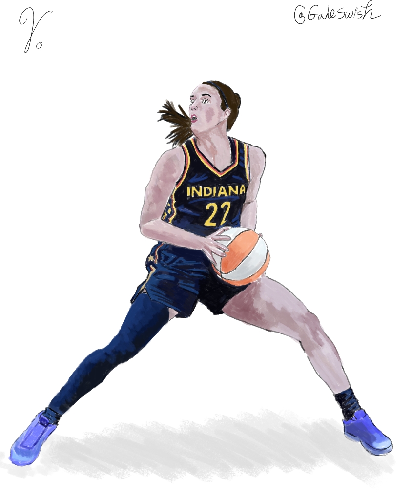 GabeSwish's tweet photo. Caitlin Clark sketched by me. 

To be honest, the girl is so pale that I need to give her a slight tan so she won't disappear against the white background. https://t.co/ZcZsoiyLA0
